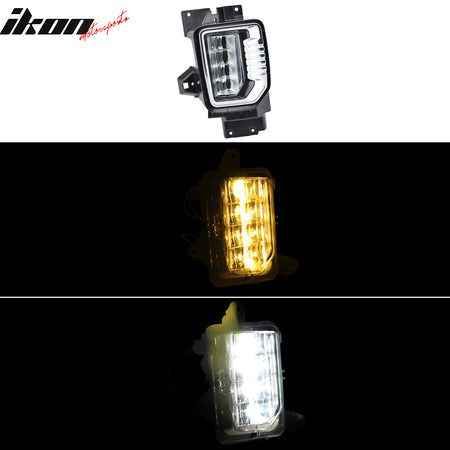 Fits 20-23 GMC Sierra 2500HD/3500HD Fog Lights Daytime Running Bumper LED Lamps