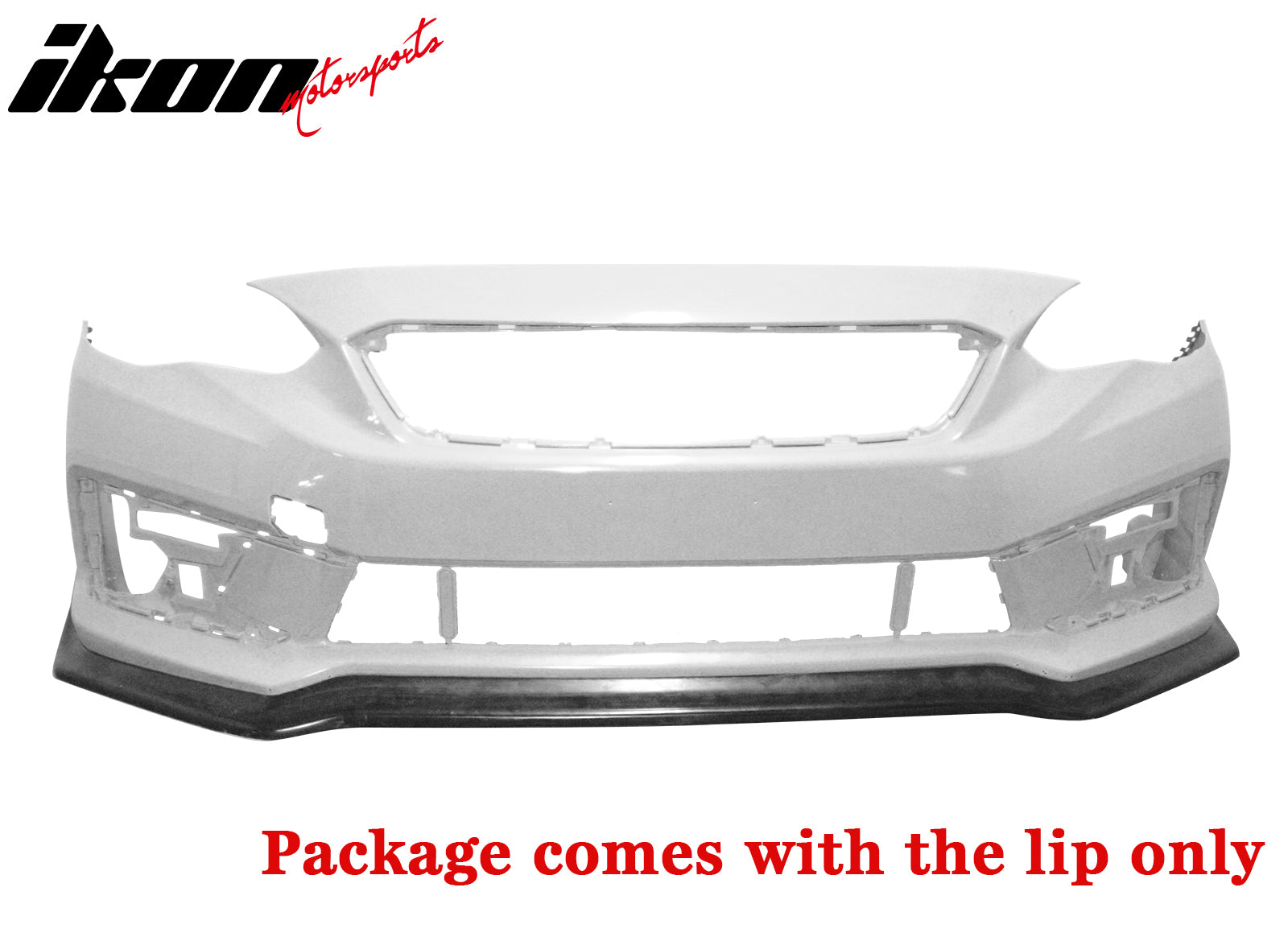 FREEMOTOR802 DP Style Unpainted Black PU Front Bumper Lip Spoiler For 2002-2003 Subaru Impreza WRX/RS Sedan