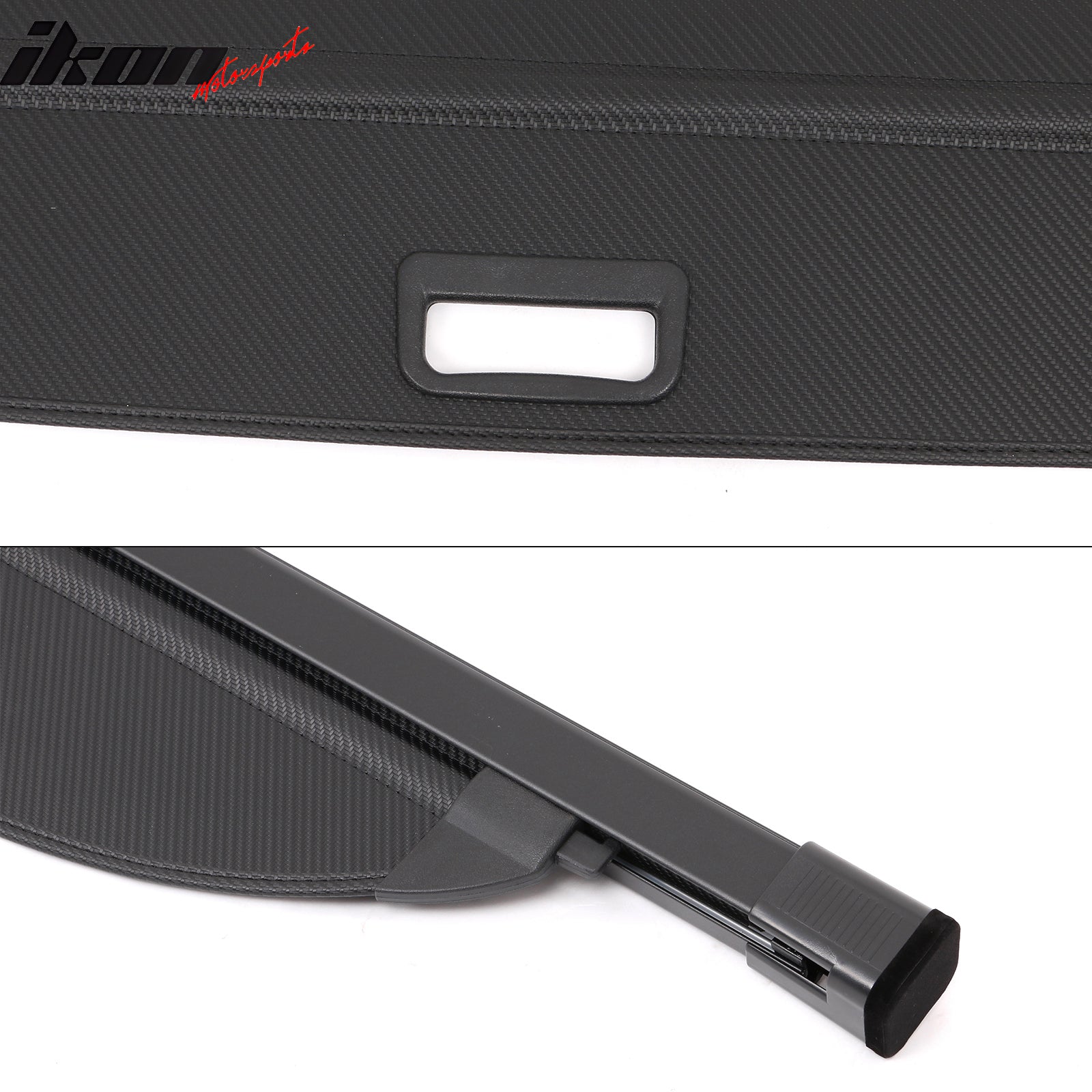 Fits 20-25 Kia Telluride Retractable Rear Trunk Cargo Cover Carbon Fiber Print