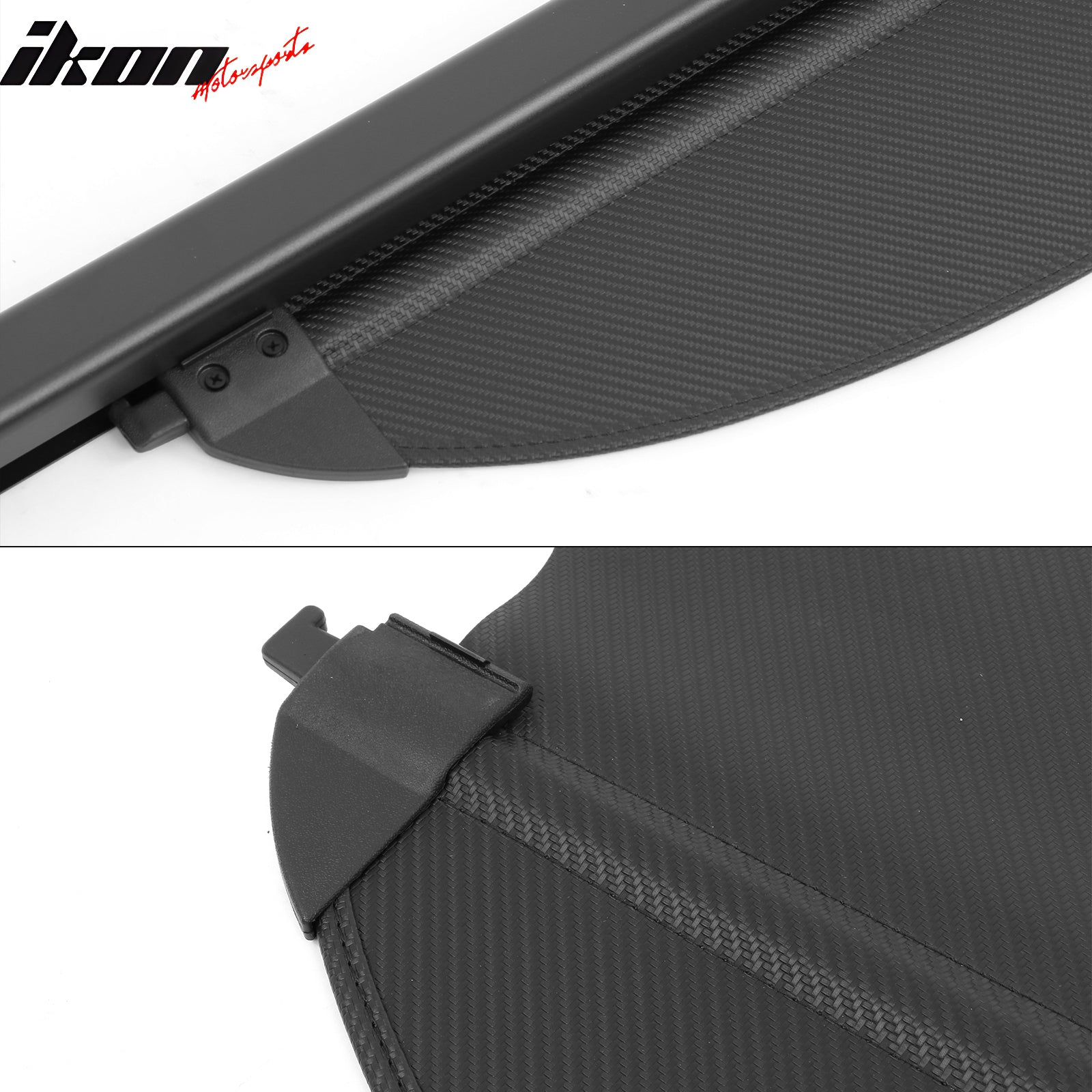 Fits 20-25 Kia Telluride Retractable Rear Trunk Cargo Cover Carbon Fiber Print