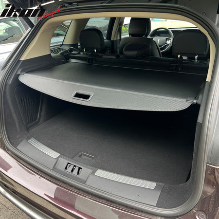 IKON MOTORSPORTS, Rear Cargo Cover Compatible With 2020-2025 Lincoln Corsair, Retractable Rear Trunk Security Cargo Cover Luggage Shade Carbon Fiber Print