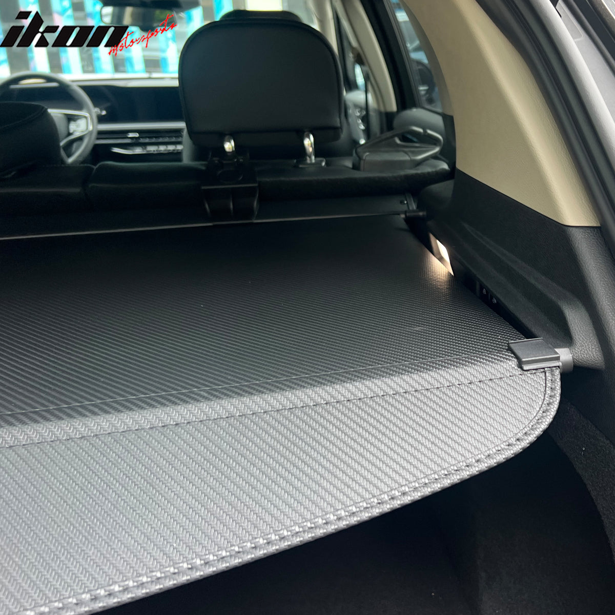 Fits 20-25 Lincoln Corsair Retractable Rear Trunk Cargo Cover Carbon Fiber Print