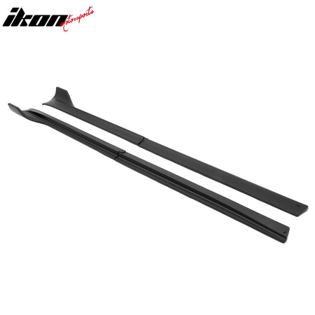 IKON MOTORSPORTS, Side Skirts Extension Compatible with 2020-2024 Tesla Model Y, IKON V3 Style Blow Molding ABS Matte Black Rocker Panel Splitter Side Underbody Spoiler