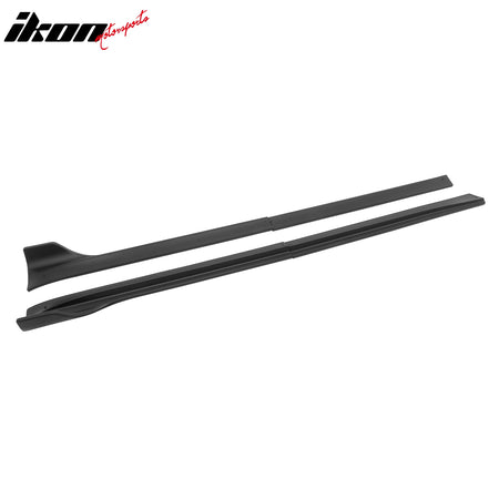 Fits 20-24 Tesla Model Y IKON V3 Style Matte Black Side Skirts Extension Lip ABS