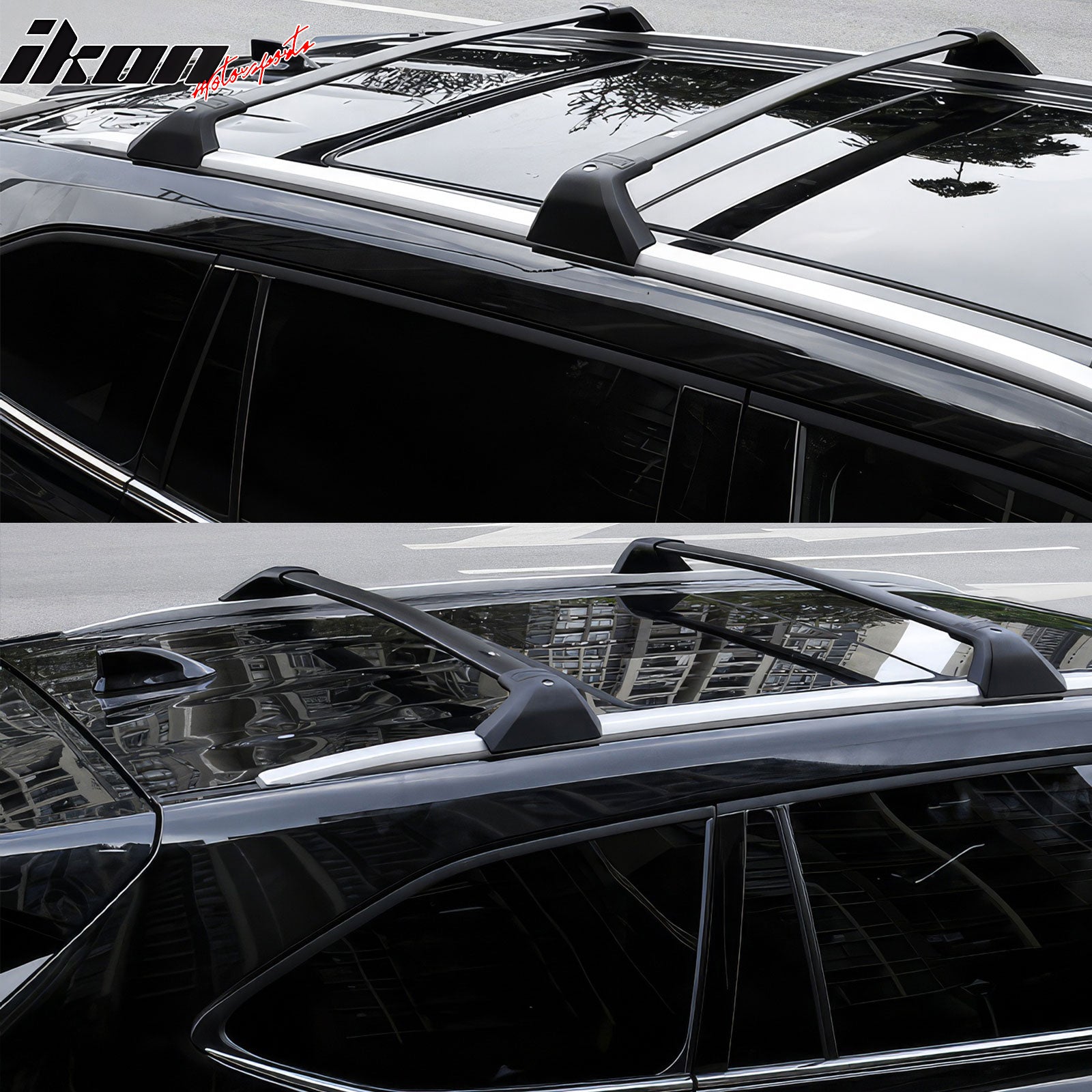 Fits 20-25 Toyota Highlander Aluminum Roof Rack Rail Luggage Carrier Cross Bars