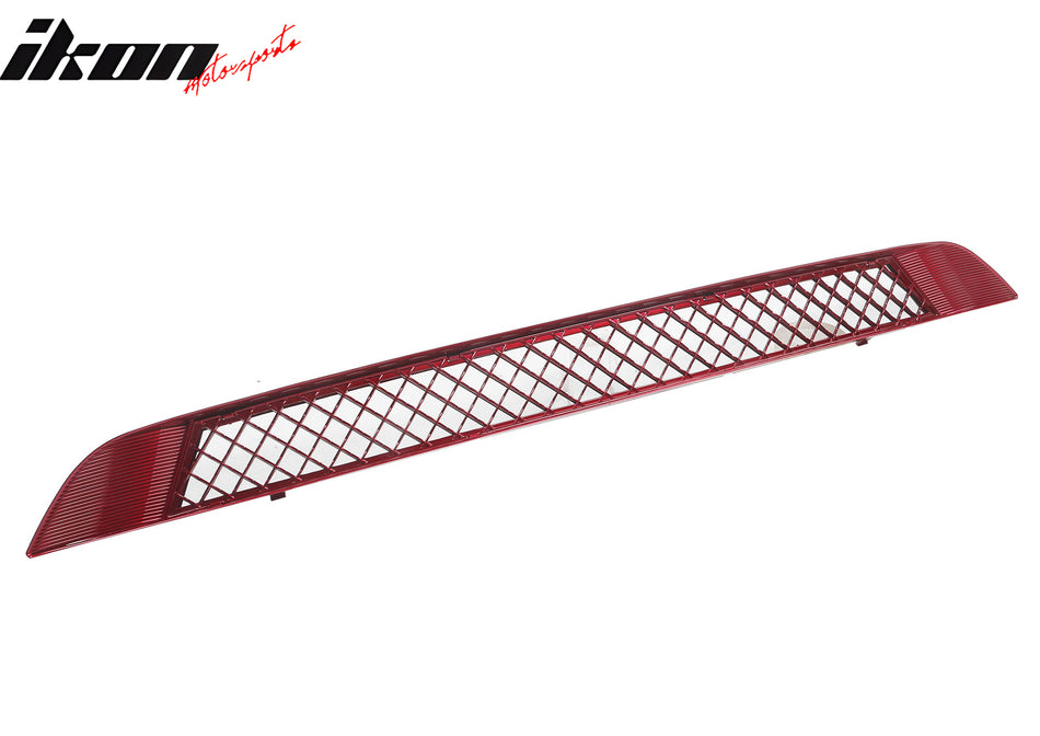 IKON MOTORSPORTS, Mesh Air Intake Grille Compatible With 2020-2024 Tesla Model Y, Red ABS Front Lower Protection Cover Intake Grill Net Protection Bodykits 2PCS, 2021 2022