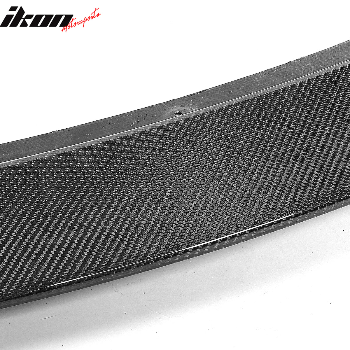 Fits 20-25 Tesla Y Track Pack Carbon Fiber Gloss Black Front Bumper Lip - 3PCS