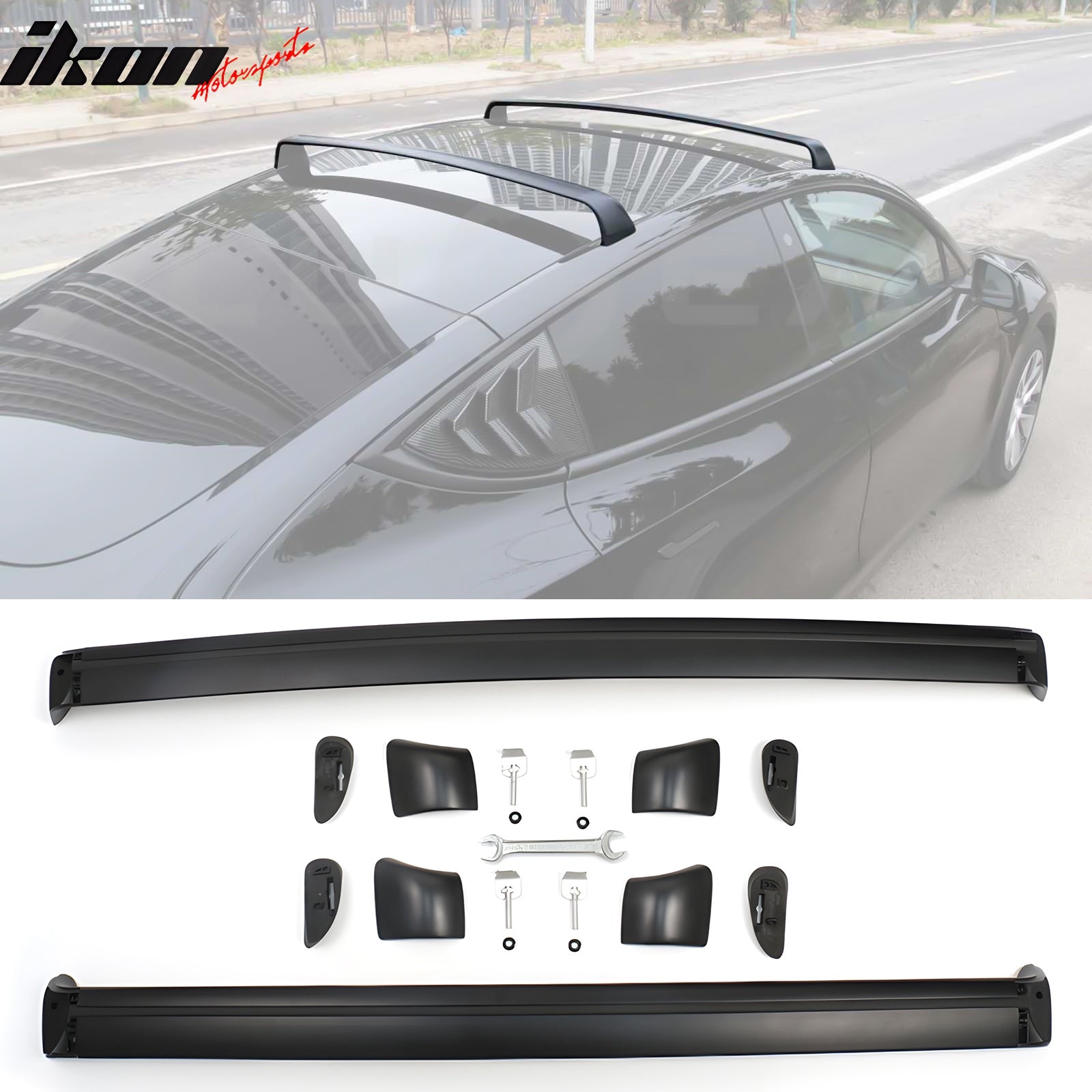 Ikon Rack Fits 20-25 Tesla Model Y Aluminum Roof Rack Rail Cargo Luggage Carrier ...