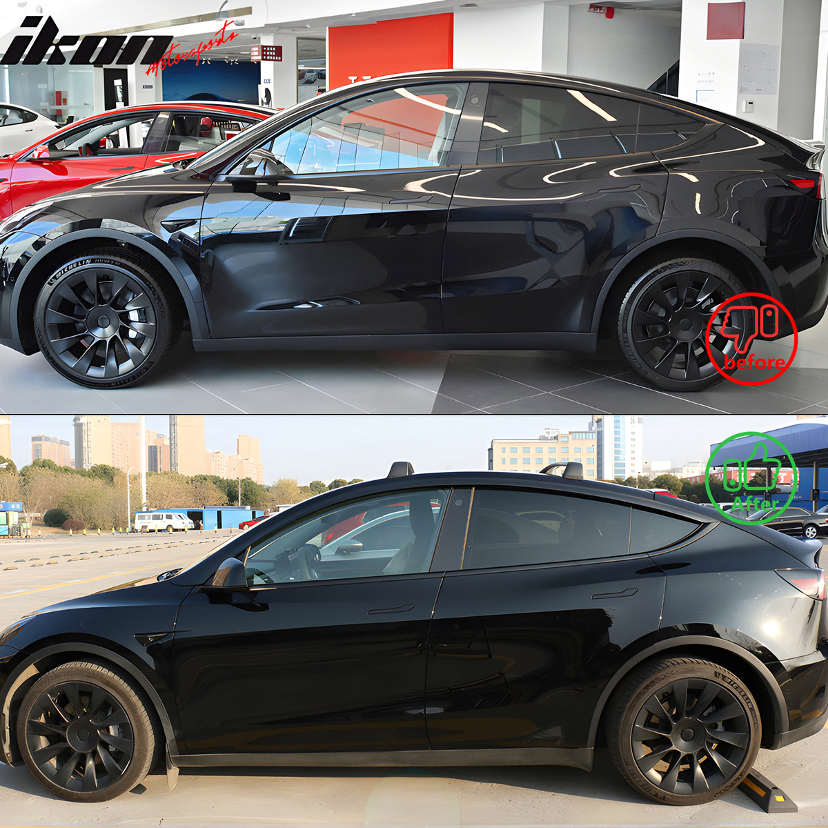 IKON MOTORSPORTS, Roof Rack Compatible With 2020-2025 Tesla Model