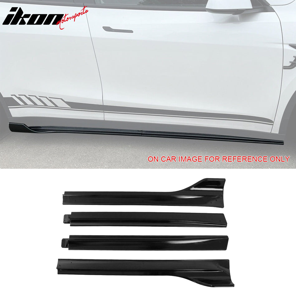 2020-2024 Tesla Model Y IKON V3 Style Gloss Black Side Skirts Lip ABS