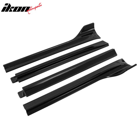 Fits 20-24 Tesla Model Y IKON V3 Style Gloss Black Side Skirts Diffuser Lip ABS