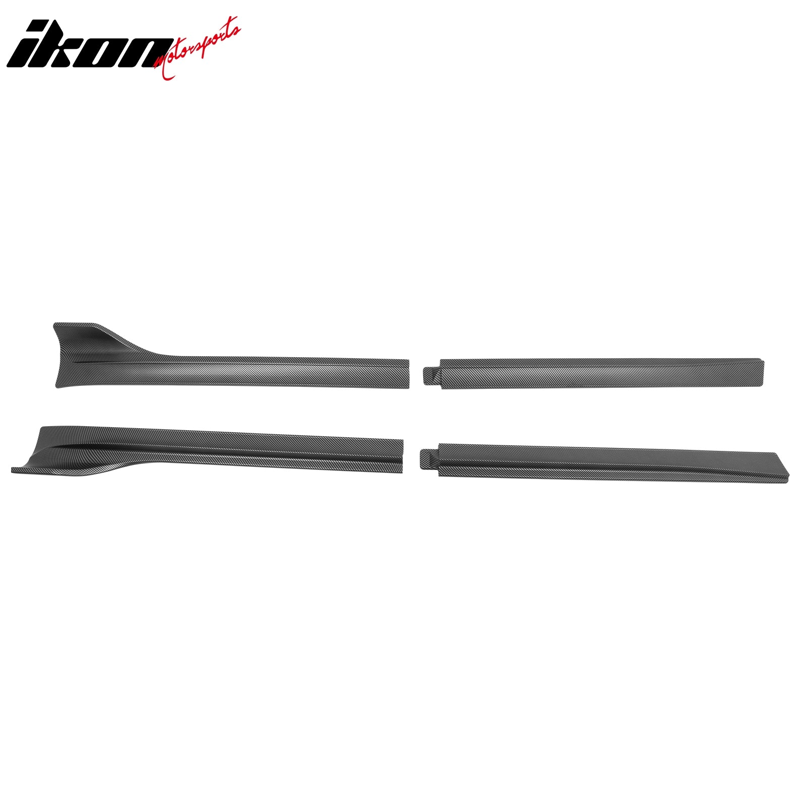 Fits 20-24 Tesla Model Y V3 Style Side Skirts Panel Matte Carbon Fiber Print ABS