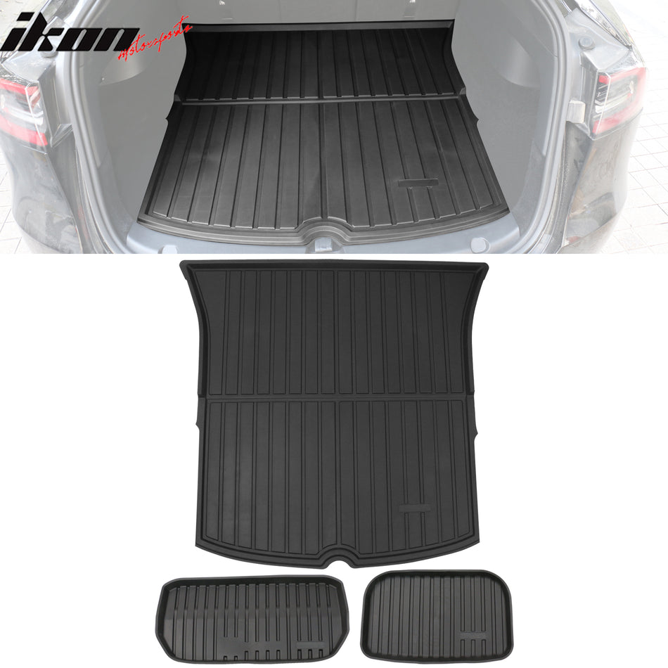 2020-2025 Tesla Model Y Black Trunk Mats Cargo Liner Injection TPE