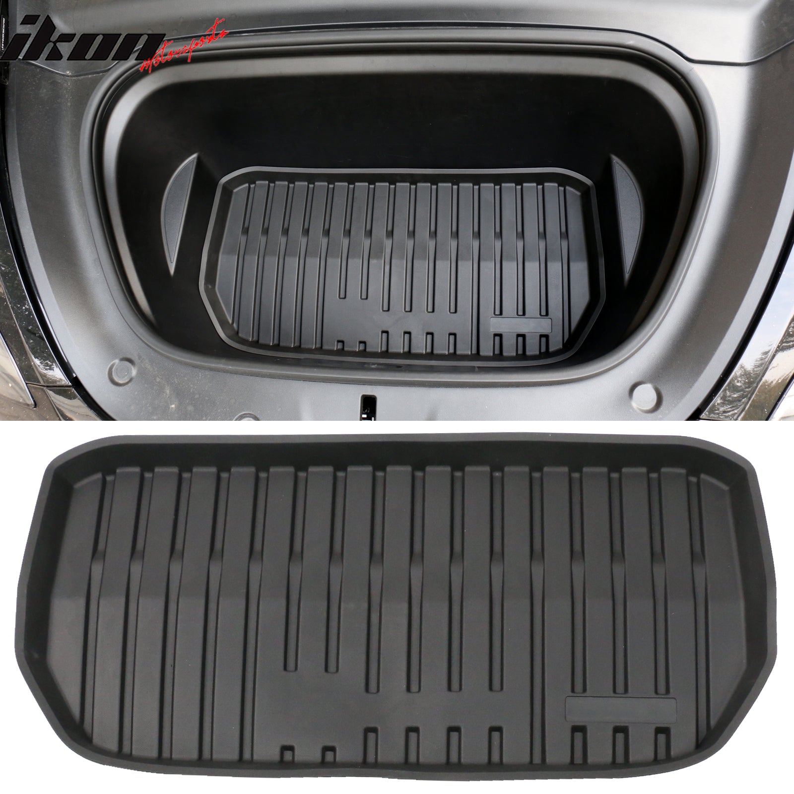 Fits 20-25 Tesla Model Y All Weather Trunk Mats Cargo Liner Injection TPE - 3PCS