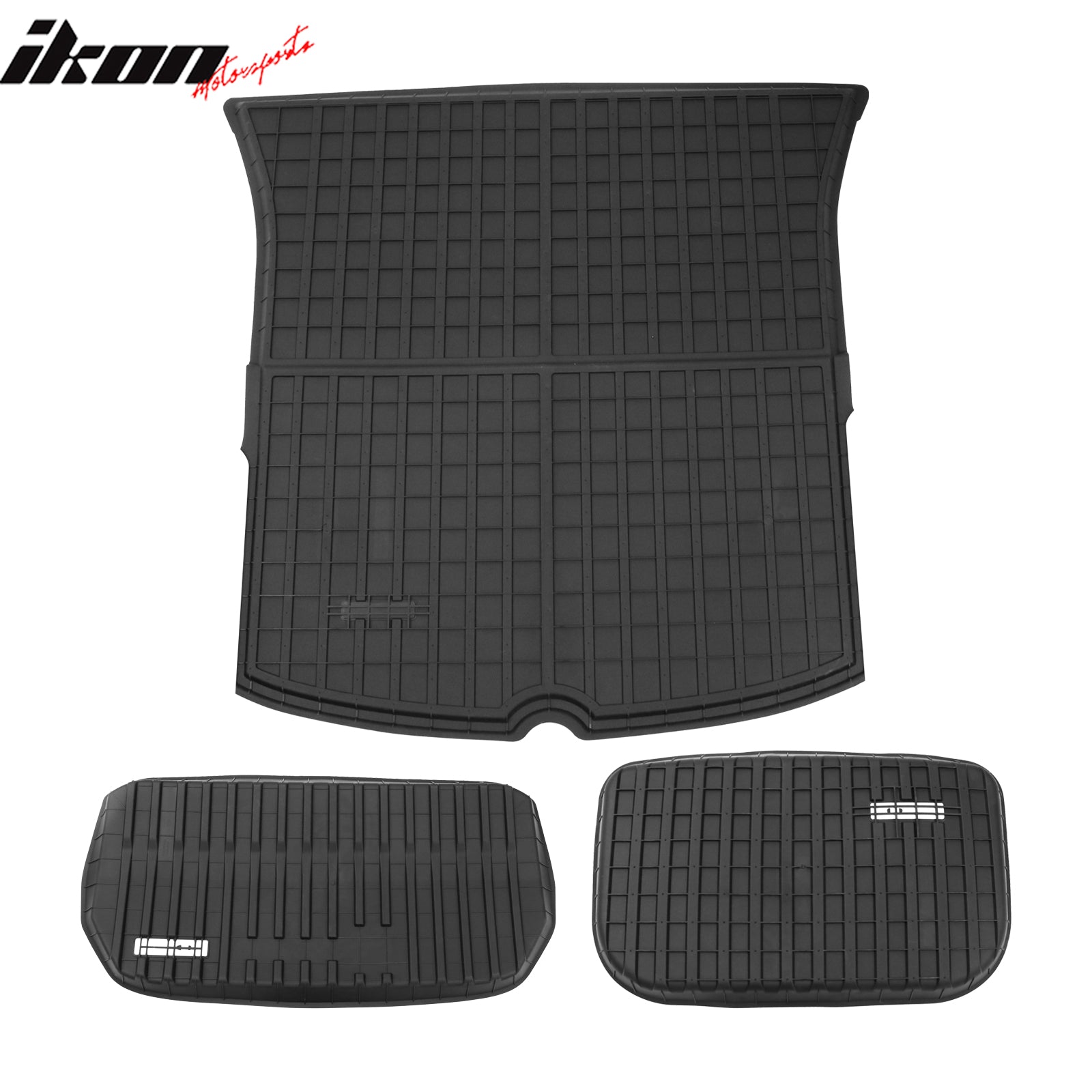 Fits 20-25 Tesla Model Y All Weather Trunk Mats Cargo Liner Injection TPE - 3PCS