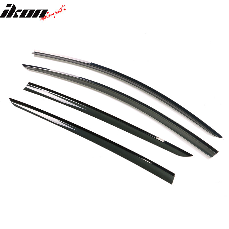 Fits 20-24 Tesla Model Y Tape-On Window Visors Sun Rain Guards Deflectors 4PCS