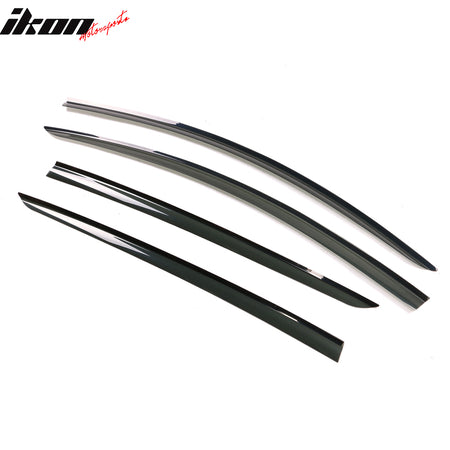 Fits 20-24 Tesla Model Y Tape-On Window Visors Sun Rain Guards Deflectors 4PCS