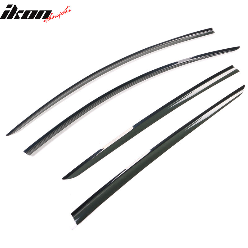 Fits 20-24 Tesla Model Y Tape-On Window Visors Sun Rain Guards Deflectors 4PCS