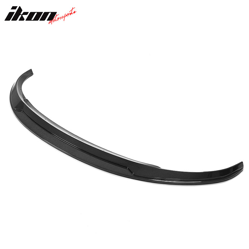 IKON MOTORSPORTS, Front Bumper Lip Compatible With 2020-2025 Tesla Model Y, IKON Style Front Bumper Lip Spoiler Air Dam Chin Splitter Real Carbon Fiber, 2021
