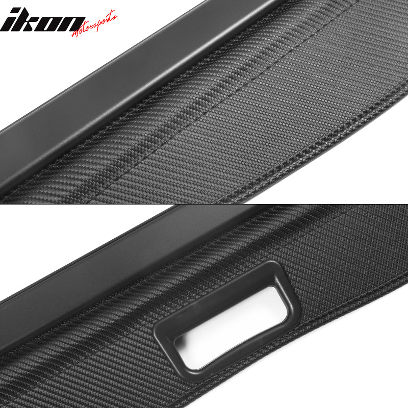IKON MOTORSPORTS, Rear Cargo Cover Compatible With 2020-2025 Toyota Highlander, Retractable Rear Trunk Security Cargo Cover Luggage Shade