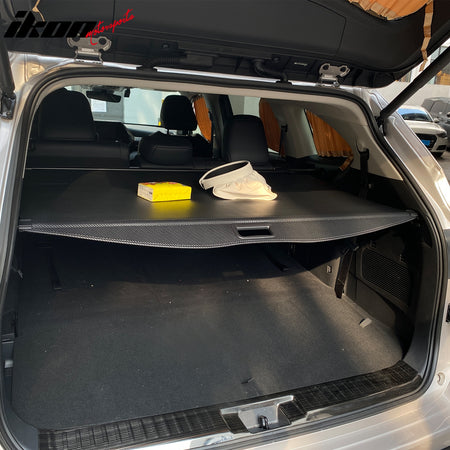 For 20-25 Highlander Trunk Mat + Backrest Mat + Carbon Fiber Texture Cargo Cover