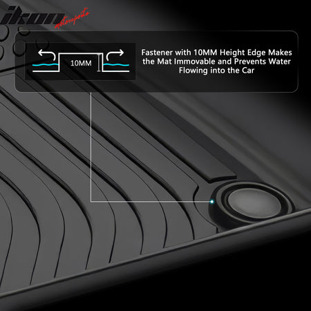 Fits 20-25 Audi Q7/SQ7 Floor Mats TPE Carpets 3D All Weather Custom Boot Liner