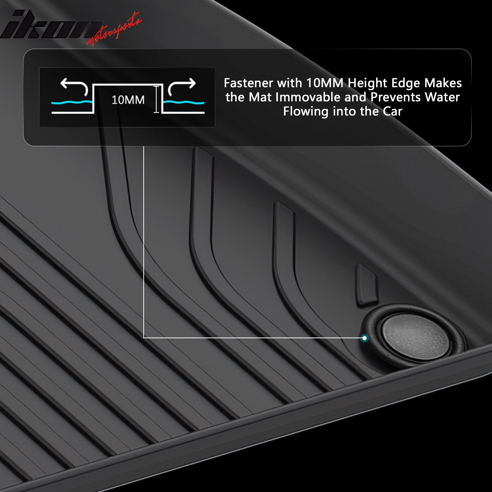 Fits 20-25 Audi Q7/SQ7 Floor Mats TPE Carpets 3D IKON Style All Weather Liner