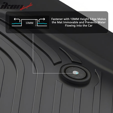 Fits 20-25 Cadillac CT5 All Weather Waterproof 3D TPE Floor Mats Liners Carpets