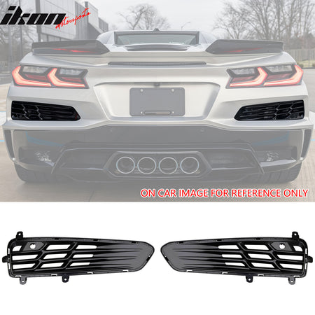 Fits 20-25 Chevy Corvette C8 Z06 PP Rear Bumper Cover Replacement W/ ABS Grilles