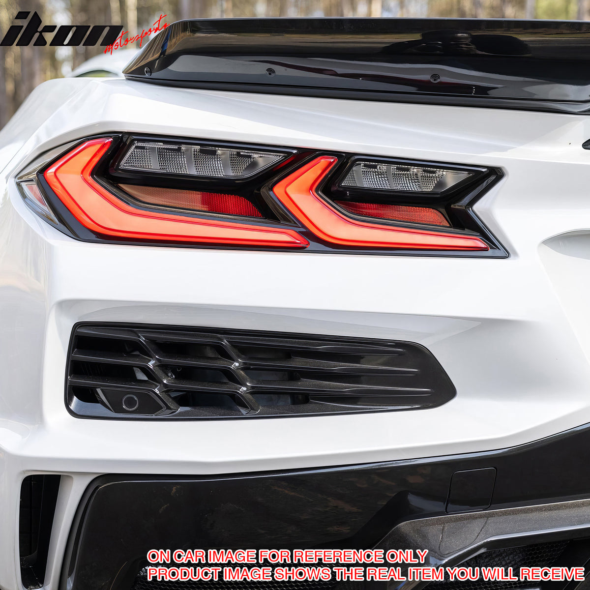 Fits 20-25 Chevy Corvette C8 Z06 PP Rear Bumper Cover Replacement W/ ABS Grilles