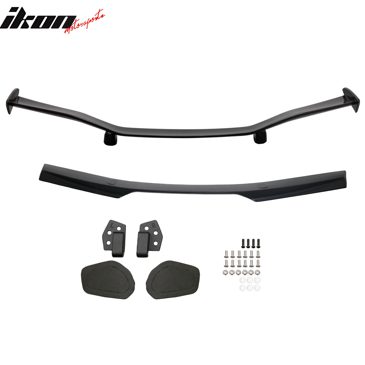Fits 20-25 Corvette C8 Z07 Style Trunk Spoiler Primer Black Panel Mount Brackets