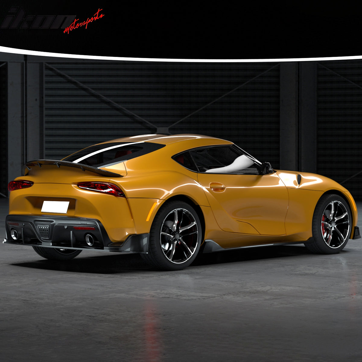 IKON MOTORSPORTS, Trunk Spoiler Compatible with 2020-2026 Toyota GR Supra A90 A91, MZ Speed Style Gloss Real Carbon Fiber Rear Trunk Lid Spoiler Wing Lip