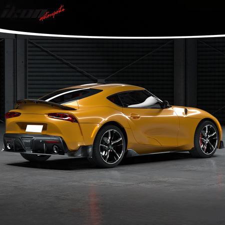IKON MOTORSPORTS, Trunk Spoiler Compatible with 2020-2026 Toyota GR Supra A90 A91, MZ Speed Style Gloss Real Carbon Fiber Rear Trunk Lid Spoiler Wing Lip