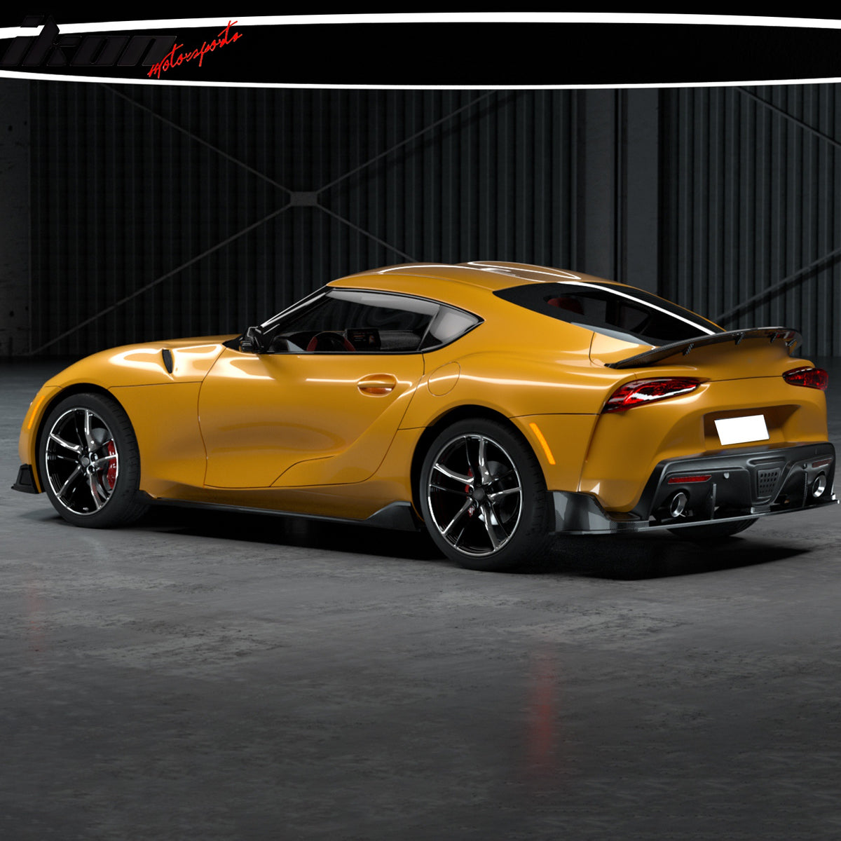 Fits 20-26 Toyota GR Supra A90 A91 MZ Speed Rear Bumper Lip Gloss Carbon Fiber