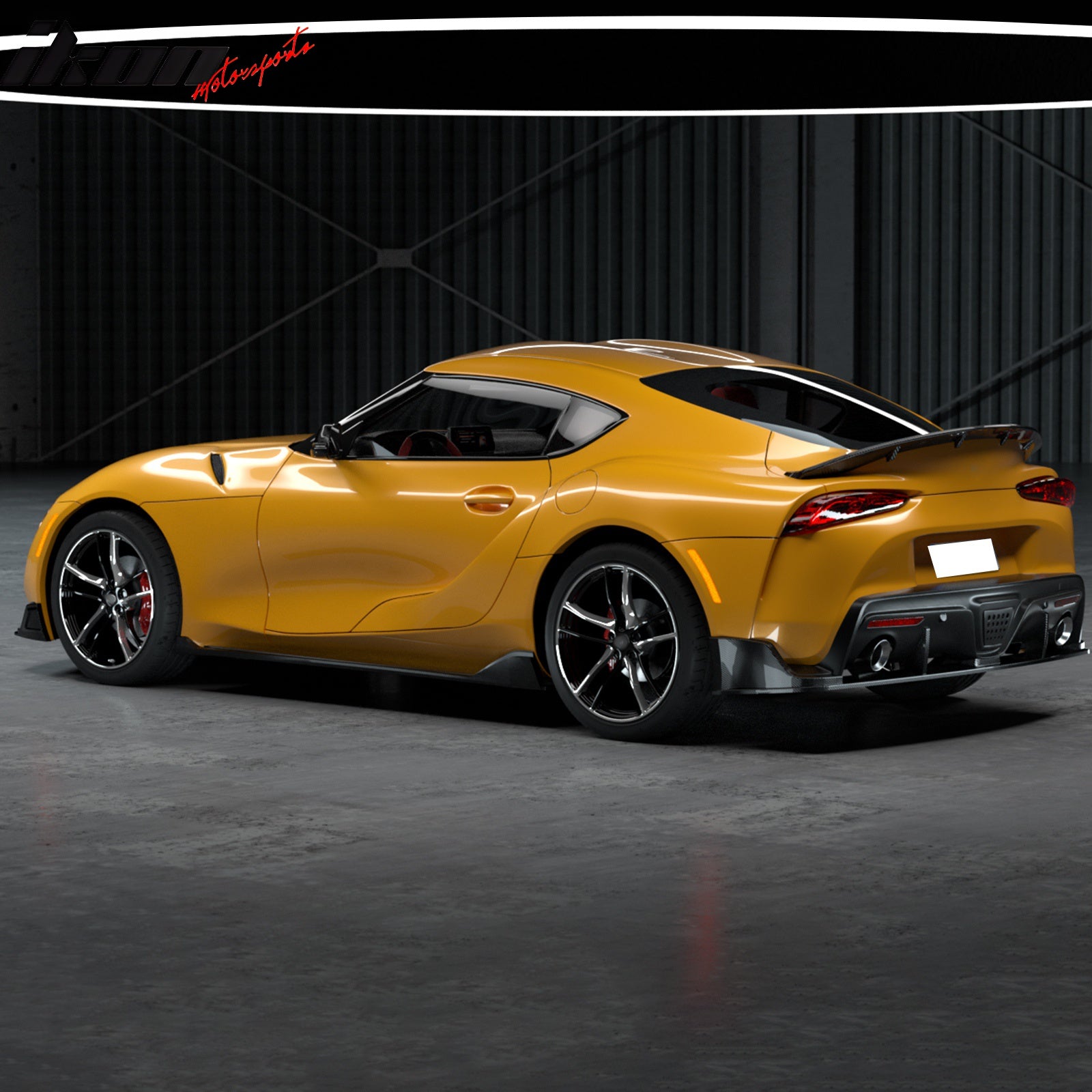 Fits 20-26 Toyota GR Supra A90 A91 MZ Speed Rear Bumper Lip Gloss Carbon Fiber