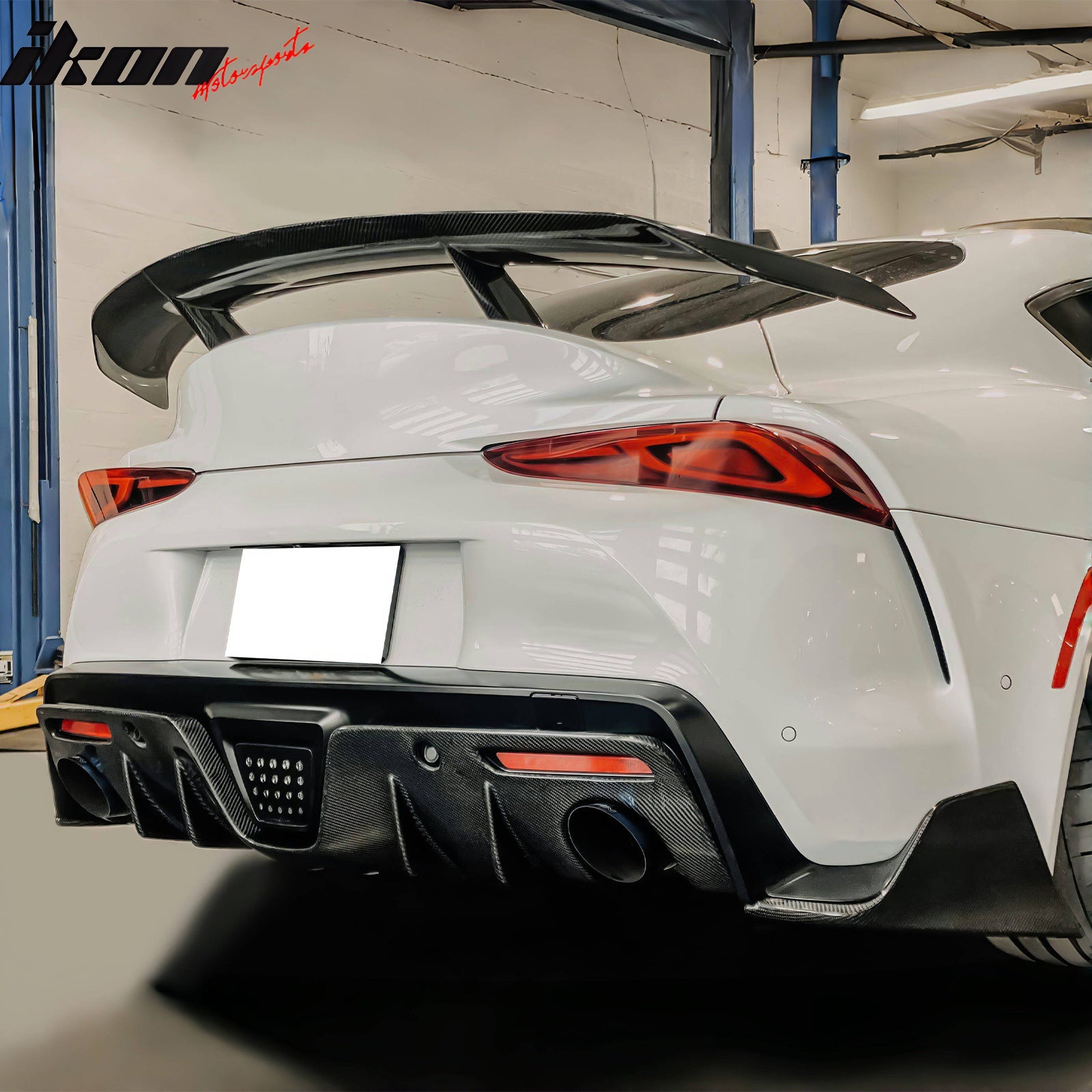 Fits 20-26 Toyota GR Supra A90 A91 AG Style Rear Diffuser Gloss Carbon Fiber CF
