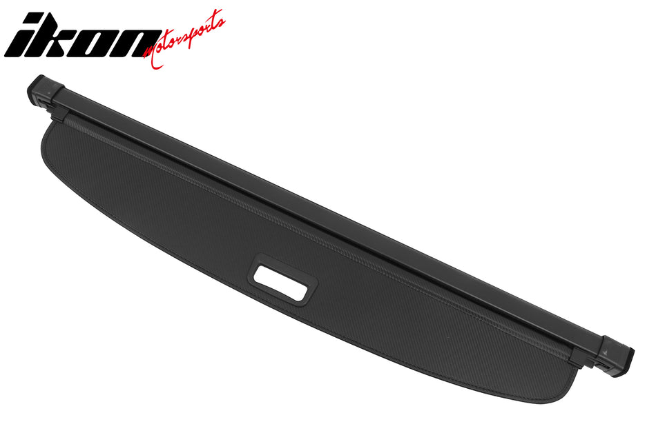 IKON MOTORSPORTS, Rear Cargo Cover Compatible With 2020-2025 Mercedes-Benz X247 GLB Class, Retractable Rear Trunk Security Cargo Cover Luggage Shade Carbon Fiber Print