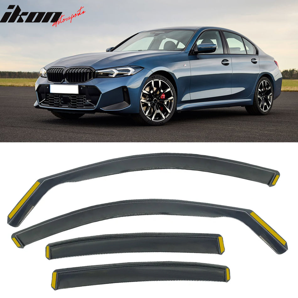 2020-2025 BMW G20 3 Series G80 M3 Window Visor Black In-Channel PC