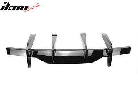 2020 - 2025 Chevy Corvette C8 Gloss Black Rear Bumper Diffuser ABSIkon Motorsports