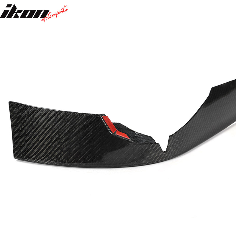 Fits 20-25 Chevrolet Corvette C8 IKON Front Bumper Canard Splitters Carbon Fiber