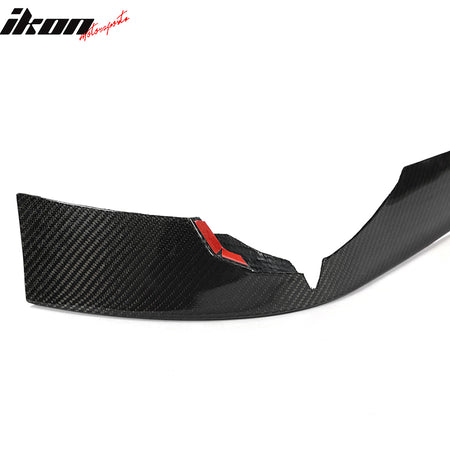 Fits 20-25 Chevrolet Corvette C8 IKON Front Bumper Canard Splitters Carbon Fiber