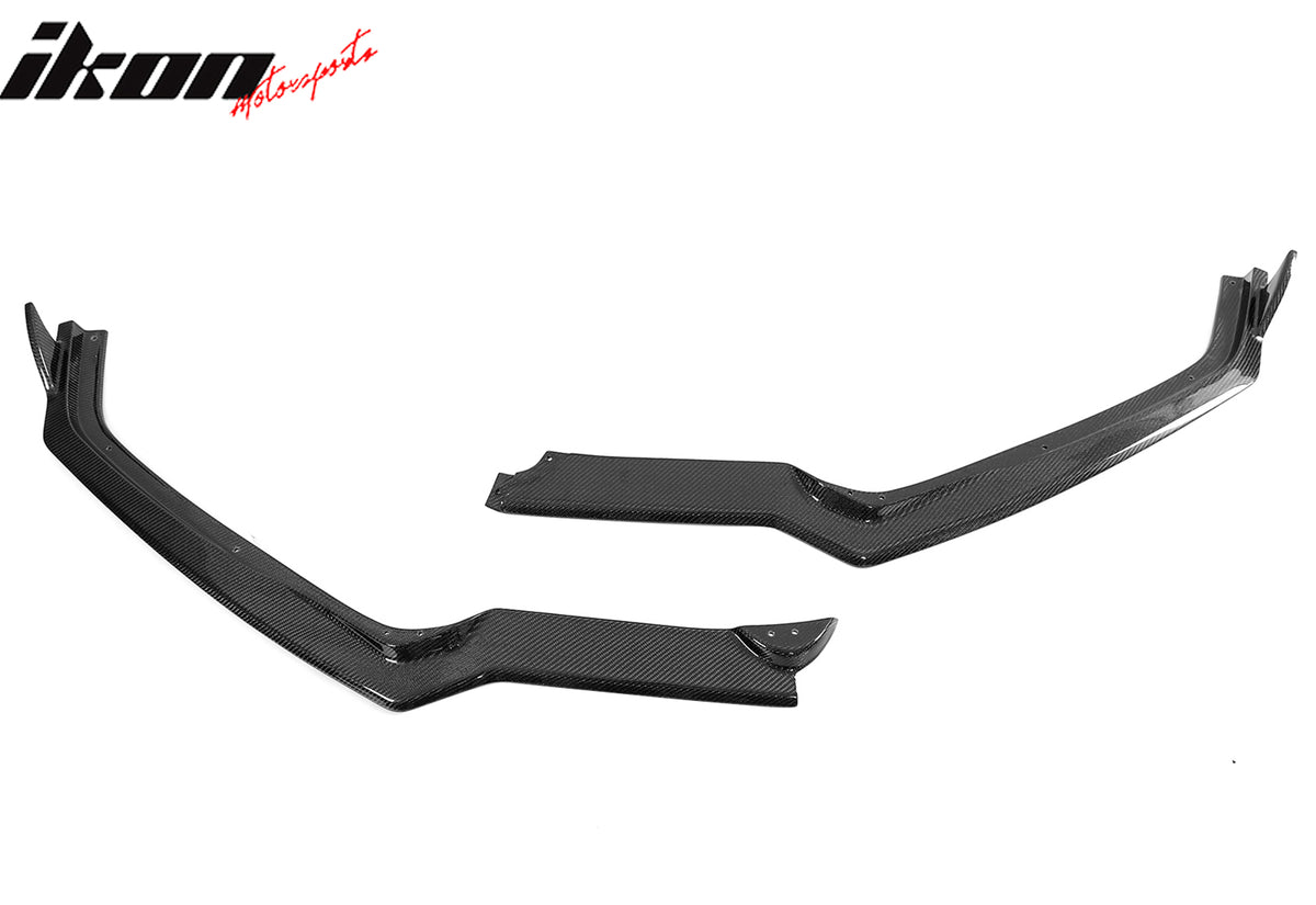 Fits 20-25 Corvette C8 Stingray/Z51 Carbon Fiber Front Bumper Lip Splitter 2PC