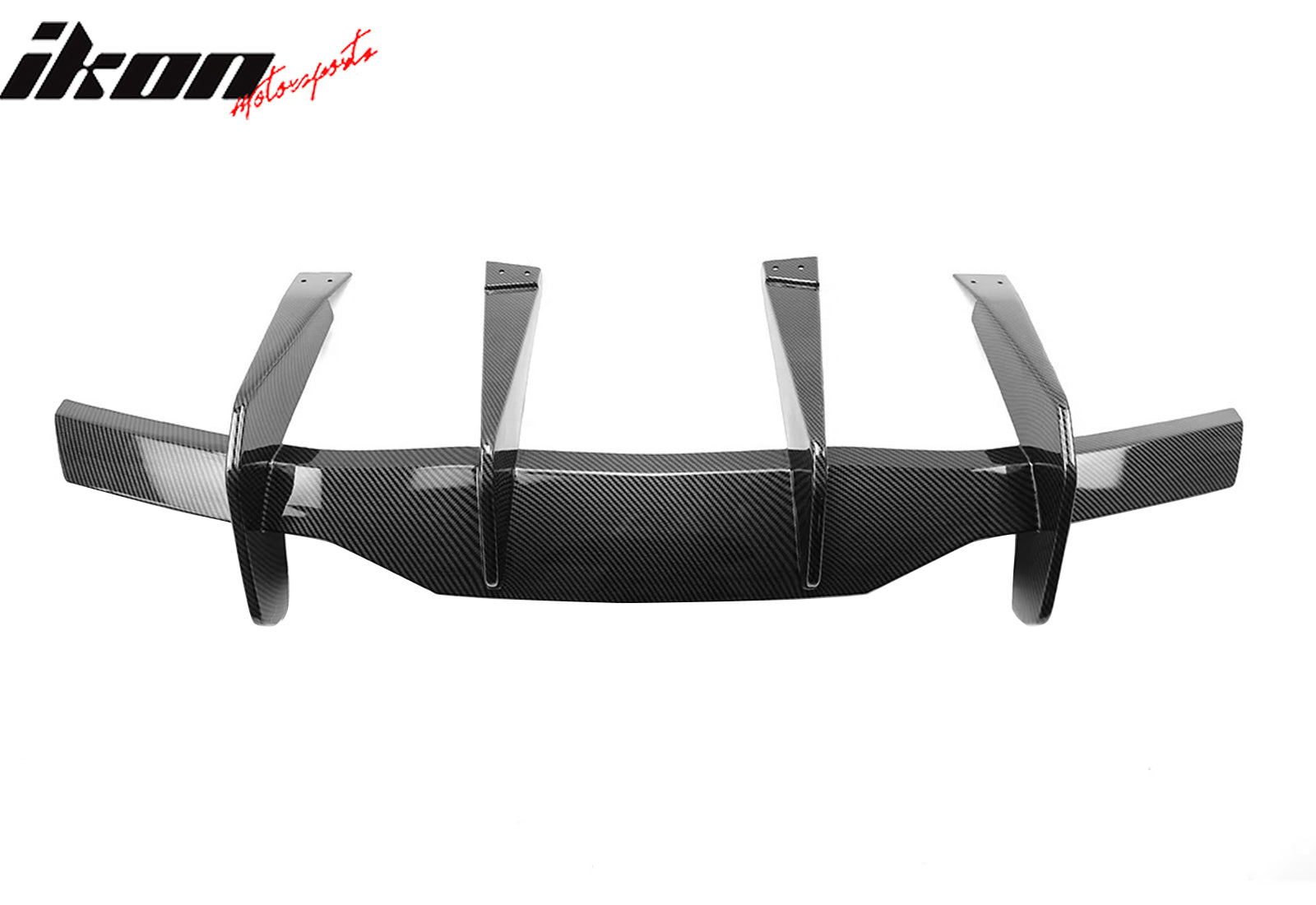 Fits 20-25 Chevy Corvette C8 Rear Bumper Diffuser Fin Lip Carbon Fiber Print ABS