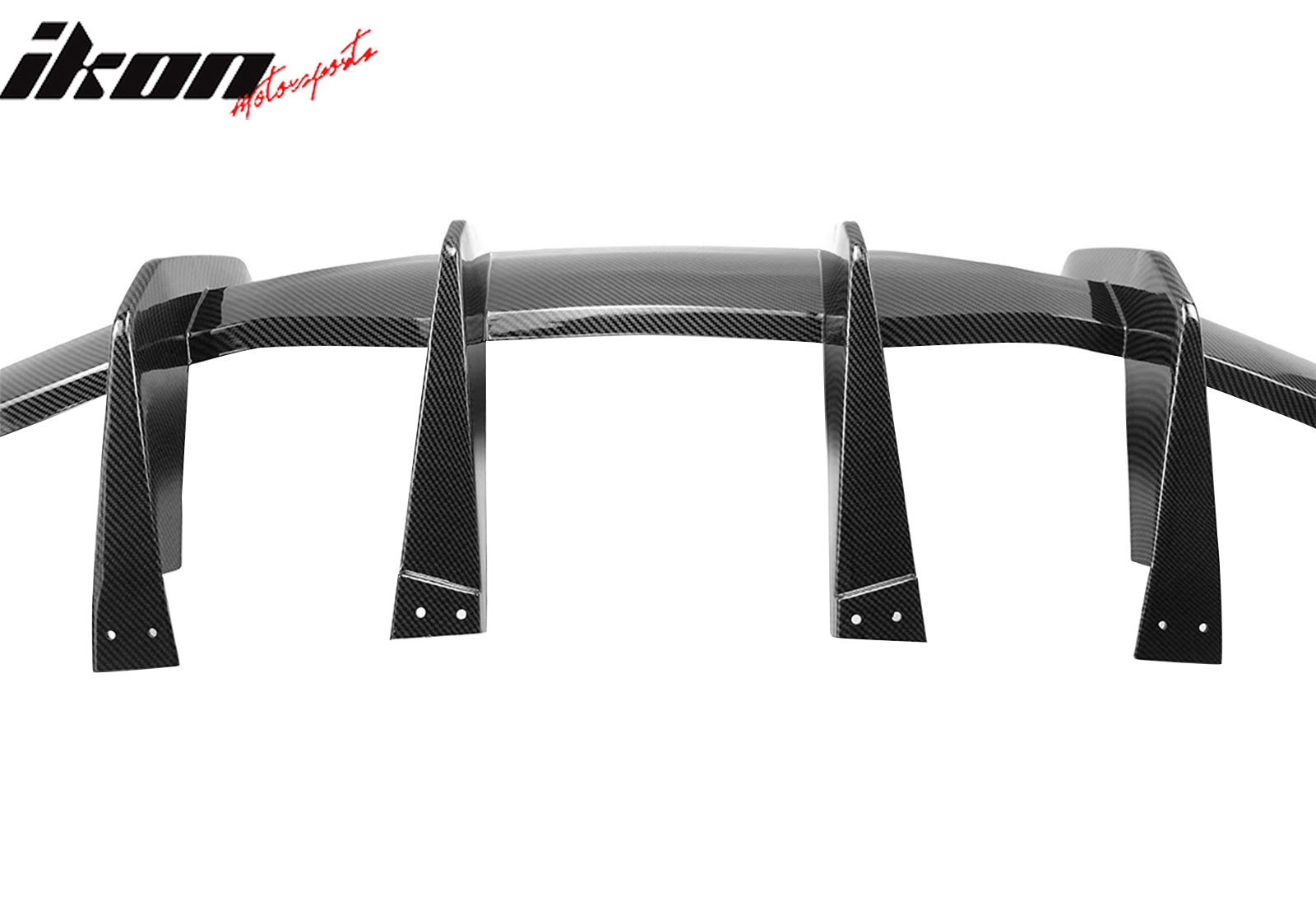 Fits 20-25 Chevy Corvette C8 Rear Bumper Diffuser Fin Lip Carbon Fiber Print ABS