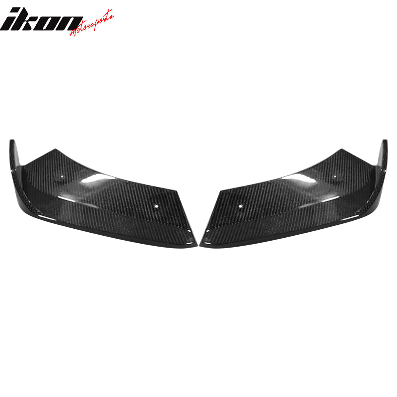 Fits 20-25 Chevy Corvette Stingray Rear Bumper Lip Diffuser Aprons Carbon Fiber