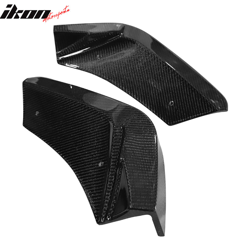 Fits 20-25 Chevy Corvette Stingray Rear Bumper Lip Diffuser Aprons Carbon Fiber
