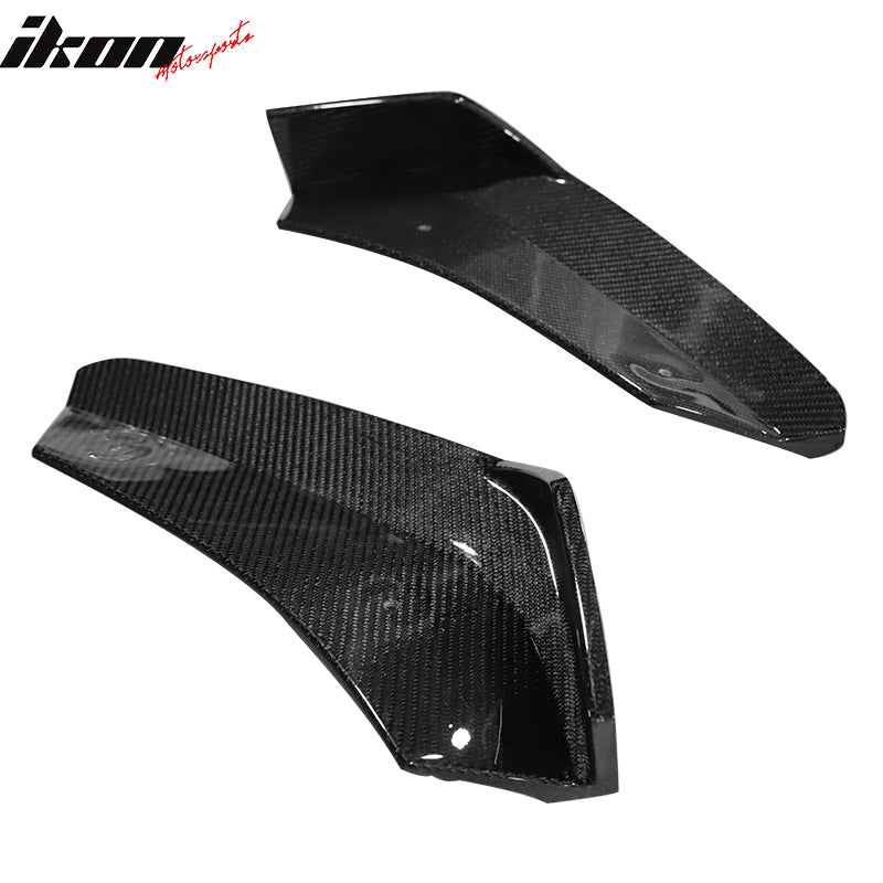 Fits 20-25 Chevy Corvette Stingray Rear Bumper Lip Diffuser Aprons Carbon Fiber