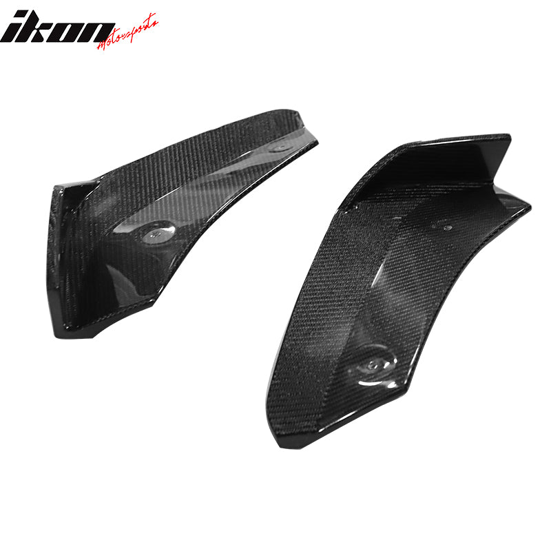 Fits 20-25 Chevy Corvette Stingray Rear Bumper Lip Diffuser Aprons Carbon Fiber