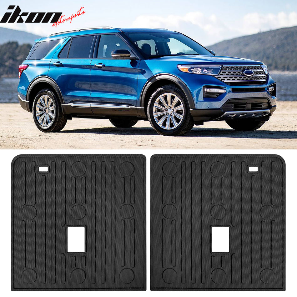 2020-2026 Ford Explorer 2PCS Backrest Mats Rear Seat Liner Black TPE