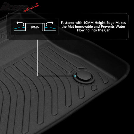 Fits 20-21 Ford Explorer 7 Seats 3D Molded Floor Mats Heavy Duty Liner TPE 4PCS